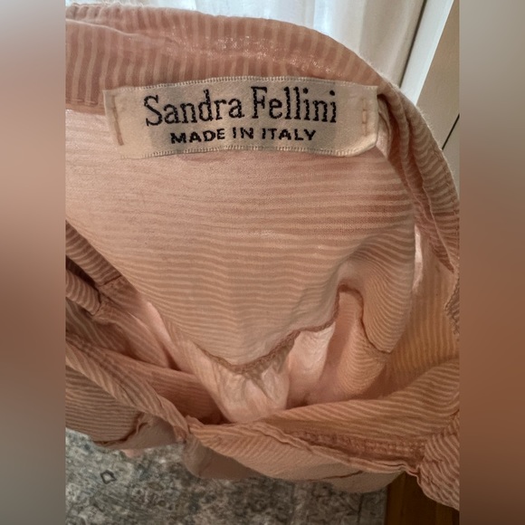 Sandra Fellini light pink and white striped blouse from Italy, no size - Picture 4 of 4